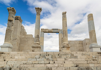 Views from the ancient city of Laodikeia, Pamukkale, Denizli, Turkey 