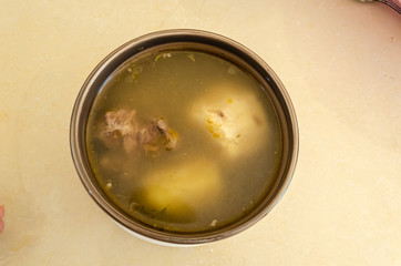 Looking Down At Beef Both