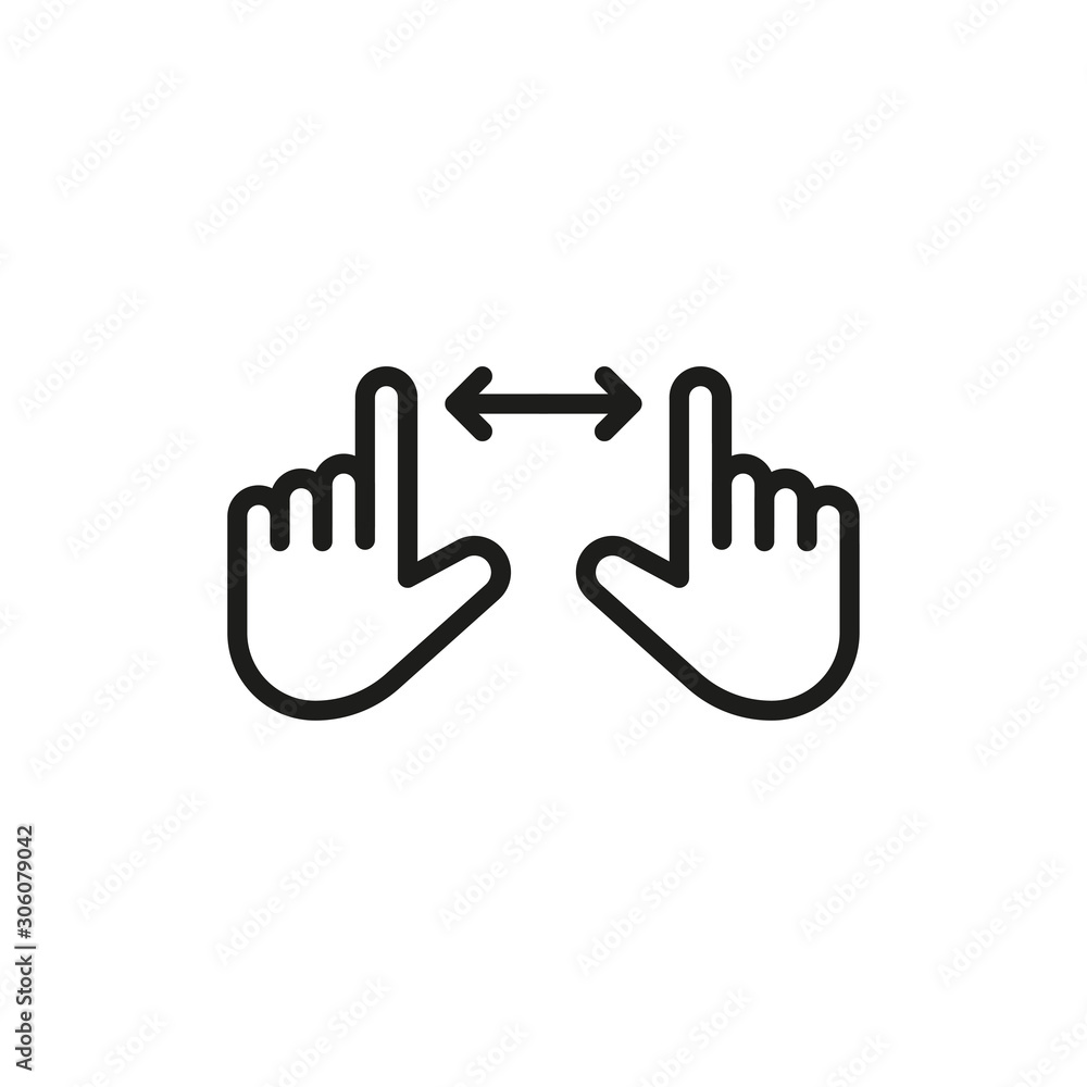 Wall mural simple gesture line icon.