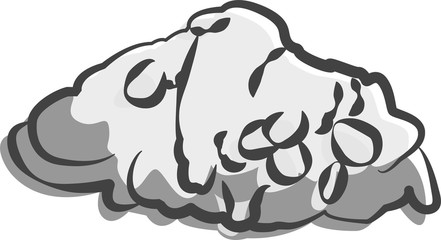 クロワッサン　パン　可愛い　シンプル　線画