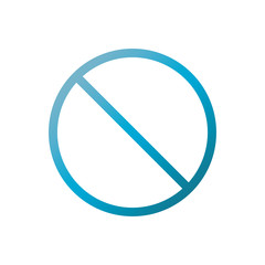 user interface prohibited symbol blue gradient