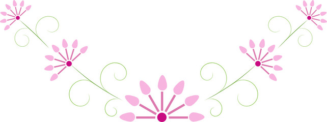 Floral pattern with pink flowers