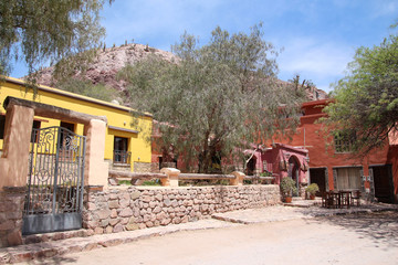 Fototapeta premium Touristic street in the centre of Purmamarca, Argentina