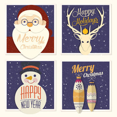 merry christmas card - vector pictures