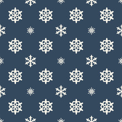 Christmas snowflakes seamless pattern