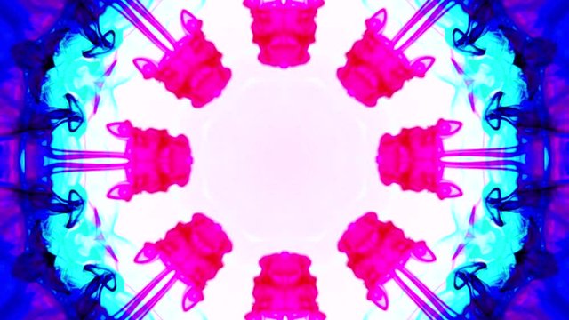 Retro hot pink and purple abstract background with organic ink paint shapes