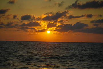 sunset over the sea