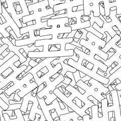 Seamless abstract grunge background. Black and white pattern of repeating elements