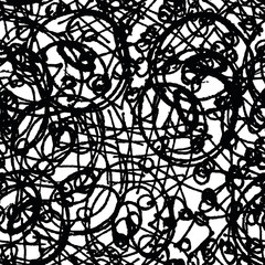 Obraz premium Seamless abstract grunge background. Black and white pattern of repeating elements