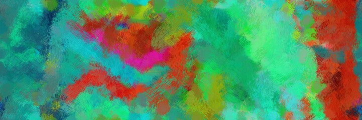 powerful illustration drawing with medium sea green, firebrick and old mauve color