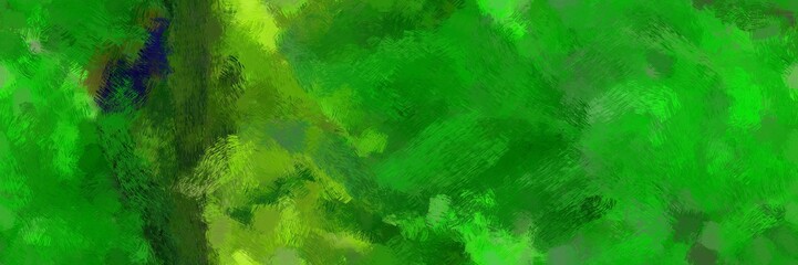seamless design art painting with forest green, very dark green and yellow green color