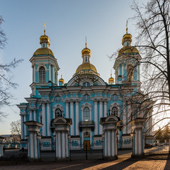 Fototapeta na wymiar ST. ST. Petersburg, RUSSIA, Naval Cathedral of St. Nicholas (Naval Cathedral of St. Nicholas).