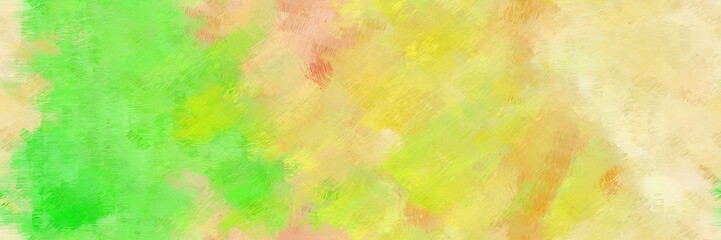 art design paint brushed with khaki, pastel green and lime green color