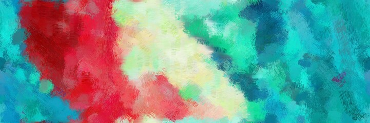 header design painted art with dark salmon, tan and light sea green color