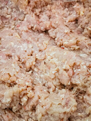 Raw Minced chicken meat background