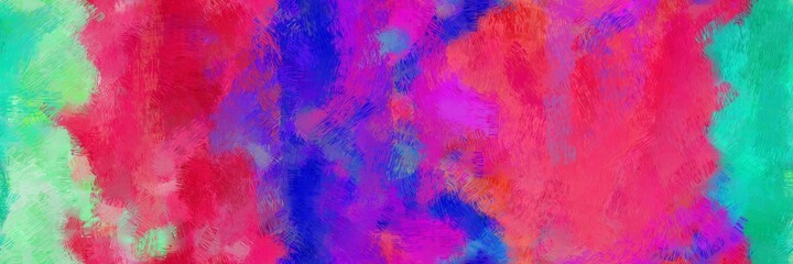 artwork illustration painting with moderate pink, light sea green and light green color