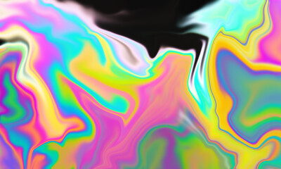 Fototapeta na wymiar Colorful neon rainbow abstract vibrant liquid background texture 