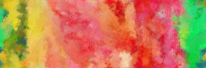 Fototapeta premium artwork illustration paint brushed with peru, salmon and medium sea green color