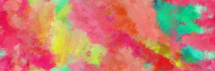 creative design painted brush with indian red, light coral and medium sea green color