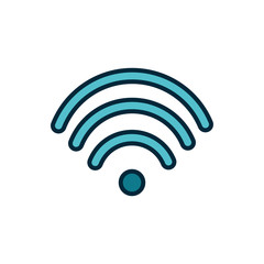 wifi signal internet of things line and fill icon