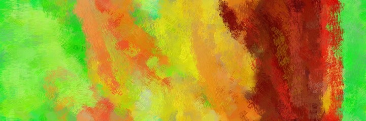 art illustration art painting with golden rod, saddle brown and lime green color