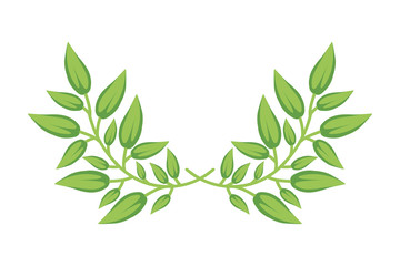 Isolated decoration wreath vector design