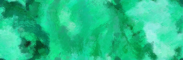 abstract design painted brush with medium sea green, light sea green and aqua marine color