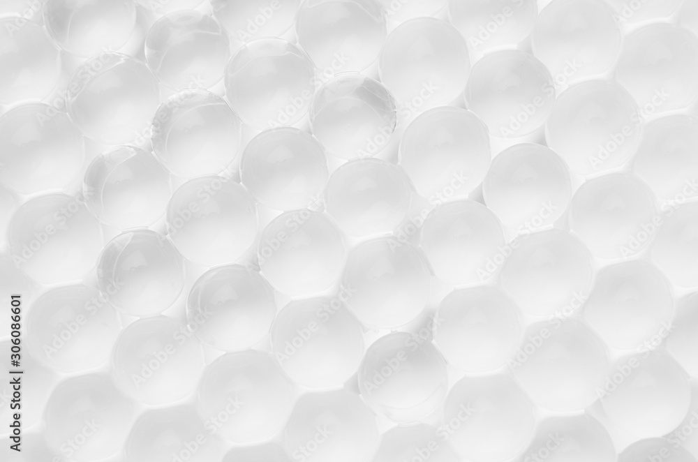 Poster white cells abstract background of transparent bubbles.