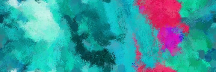colorful illustration paint brushed with light sea green, mulberry  and dark slate gray color