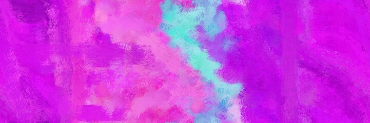 colorful illustration paint brushed with medium orchid, sky blue and orchid color