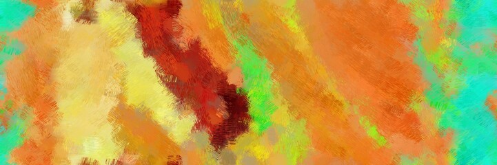 fantasy illustration painted brush with peru, medium sea green and bronze color