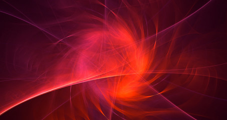 3D rendering abstract red fractal light background