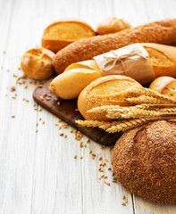 Assortment of baked bread