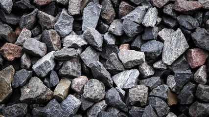 Close up of small stones as nature background.