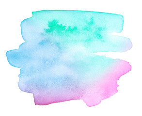 Watercolor Multicolor in pastel colors with a smooth transition of the gradient. Isolated bright place with divorces and borders. Frame with copy space for text.