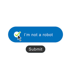 I am not a robot icon on white background