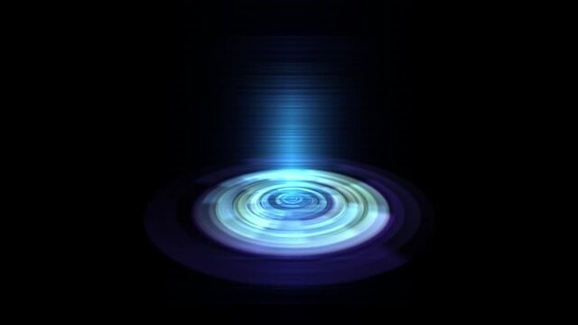 4k abstract animated holographic interface