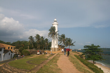Fototapeta na wymiar Lighthouse in Galle, Sri Lanka.