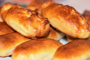 Russian traditional patties with stuffing