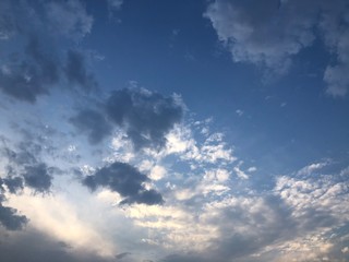 white clouds in the blue sky