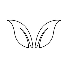 Leaf icon vector in trendy style design
