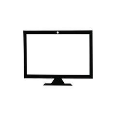 lcd monitor isolated on white/ eps10 vector illustration. hand drawing