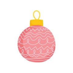 merry christmas celebration decorative pink ball