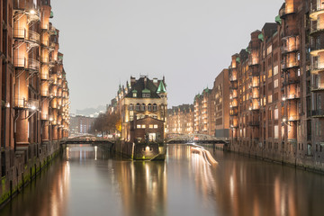 Wasserschloss in der historischen Speicherstadt von Hamburg