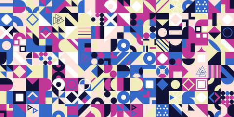 Modern vector abstract geometric pattern with different shapes.  Abstract texture background for cover poster, banner, brochure