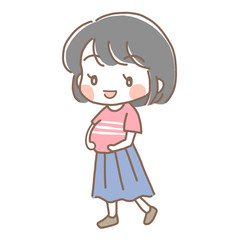 妊婦さんのイラスト1