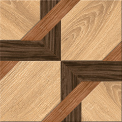 Abstract decorative wood textured geometric mosaic background. Seamless pattern