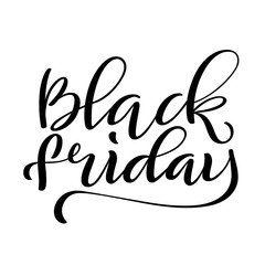 Black Friday Sale Poster with handdrawn lettering. Vector illustration.