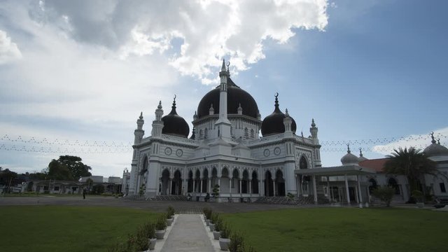 timelapse of moving clouds over Zahir mosque