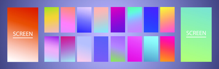 Colorful vector blurred gradient textures. Background for Social media post, wallpaper, mobile app, screen